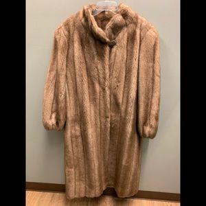 Faux fur by style v1 ltd coat/jacket L size women
